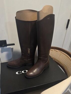 COACH Women's Tall Riding Boots in Dark Brown SIZE 6  EUR 37